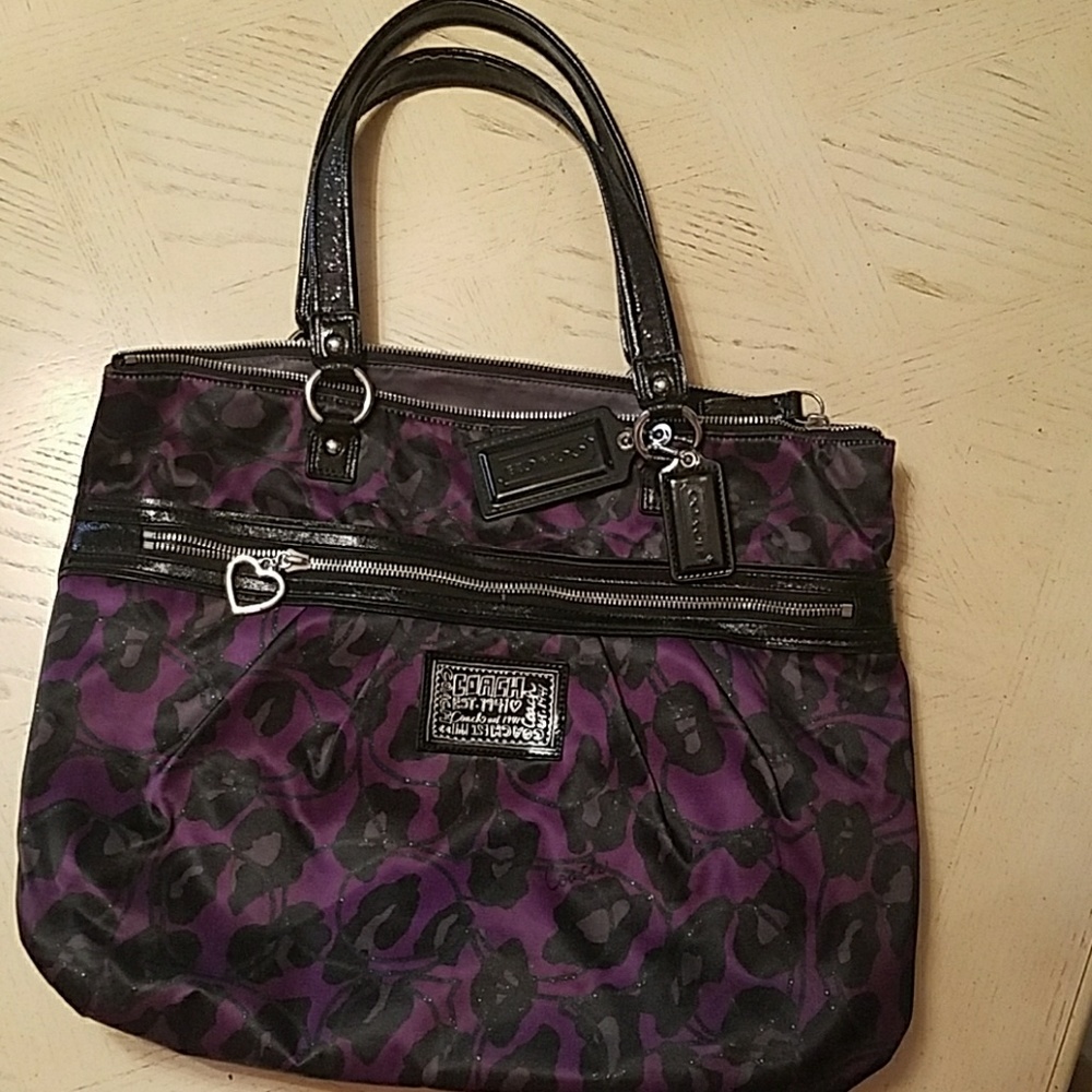 Coach poppy, ocelot purse